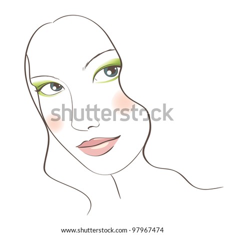 Face Sketch with Tender Make Up