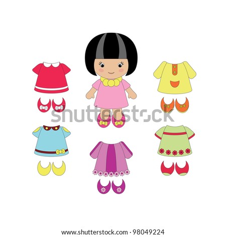Little girl with her apparel