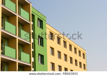 Residential background - dormitory on a lovely summer day