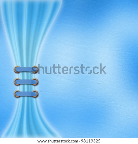Delicate pastel background with light curtain for card