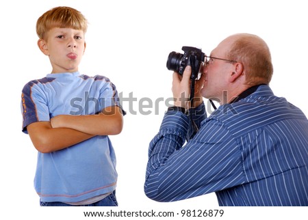 photographer and work with his child model