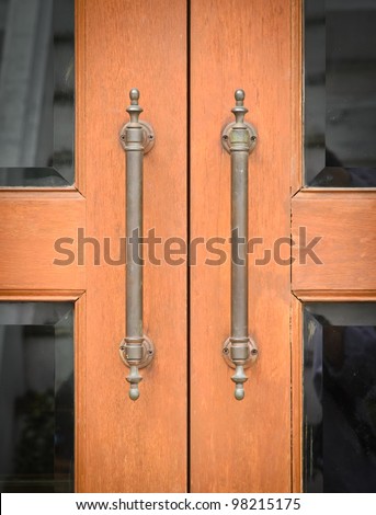 old metal door handle