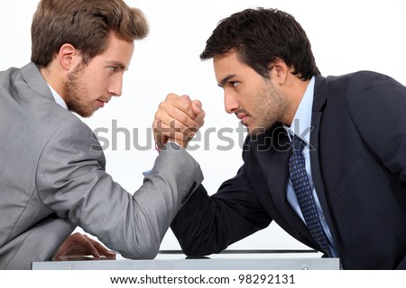 Men arm wrestling