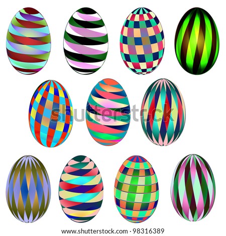 Abstract pattern Easter eggs