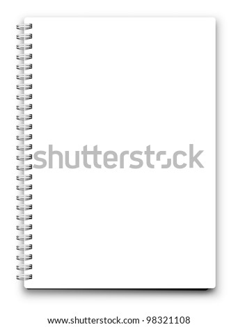 blank realistic spiral notepad notebook isolated on white vector Royalty-Free Stock Photo #98321108