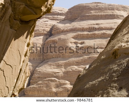 Wadi Rum desert hills in Jordan
