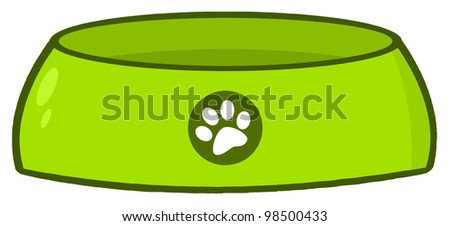Empty Dog Bowl. Vector Illustration