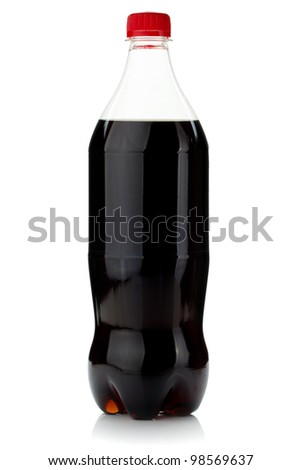 Cola bottle. Isolated on white background Royalty-Free Stock Photo #98569637