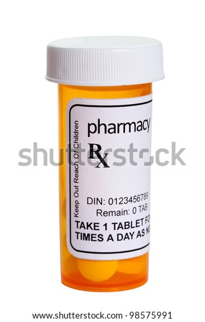 Yellow Pill Bottle, concept for Healthcare And Medicine Royalty-Free Stock Photo #98575991