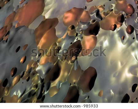 Computer generated abstract image of a rusted panel
