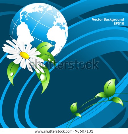 environmental vector concept background with globe. Eps10