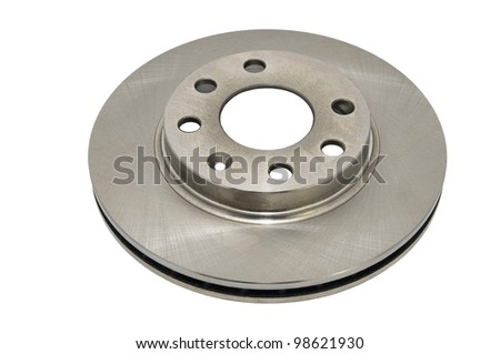 automotive parts brake disc on a white background