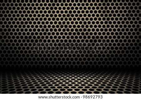 interior background of circle mesh pattern texture