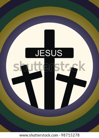 Religious and elegant background with colorful circles for good friday.