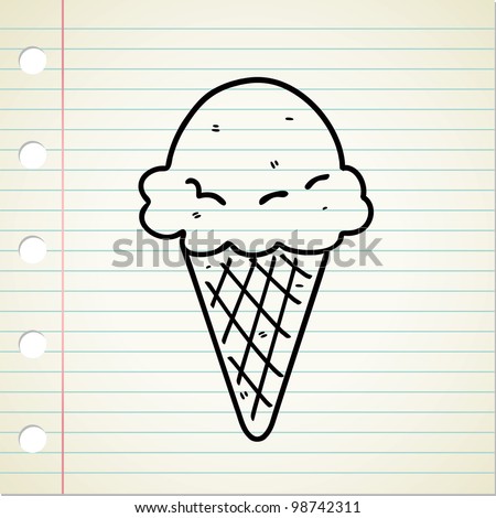ice cream cone doodle