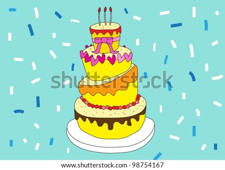 Happy Anniversary Day on blue background : vector illustration