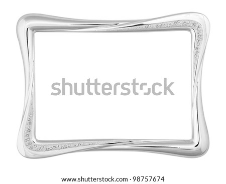 silver frame isolated on white