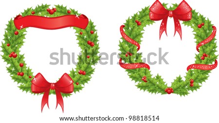 Vector christmas wreaths