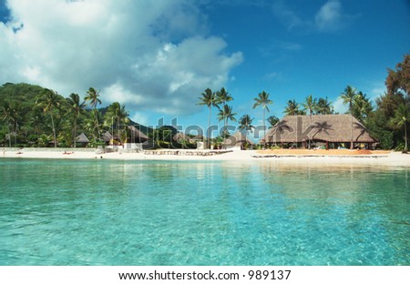 Bora Bora Lagoon, French Polynesia Royalty-Free Stock Photo #989137