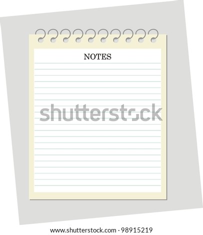 Vector page from notepad