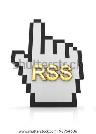 RSS concept.Isolated on white background.3d rendered.