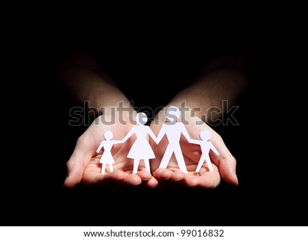 Concept image of family protection