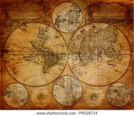  vintage map 1746 Johann Baptist Homann(1663-1724) Nurenberg Germany Royalty-Free Stock Photo #99028514