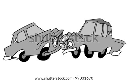 drawing of the cars on white background, vector illustration