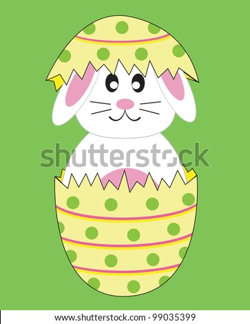Bunny Rabbit in Easter Egg
