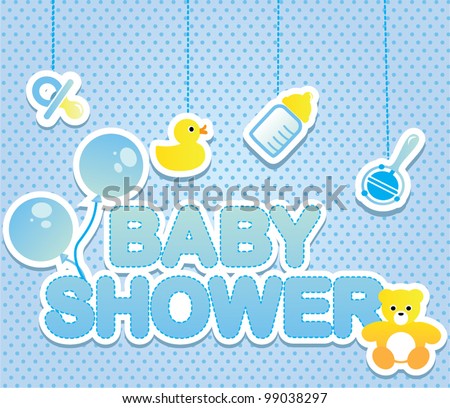 Baby shower card for boy