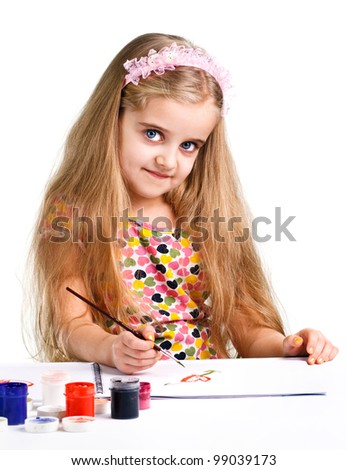 girl painted with colorful paint