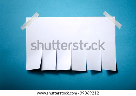 Tear off paper notice on the wall Royalty-Free Stock Photo #99069212