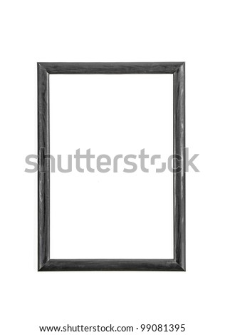 An empty frame on a white wall