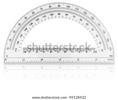 Protractor isolated on white background