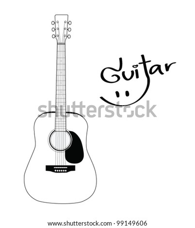 Acoustic Guitar - Vector