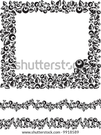 Floral frame and borders