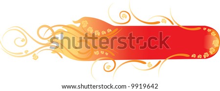 Beauty floral fire banner
