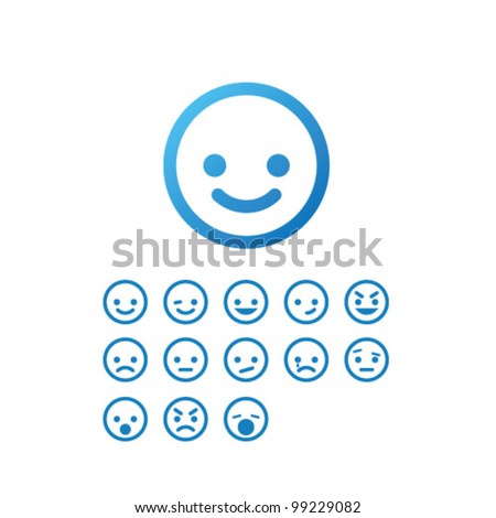 Vector Smile Icon Set Royalty-Free Stock Photo #99229082