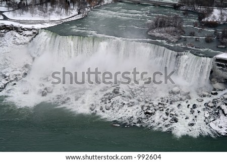 Niagara Falls - Aerial View of American and Bridal Falls