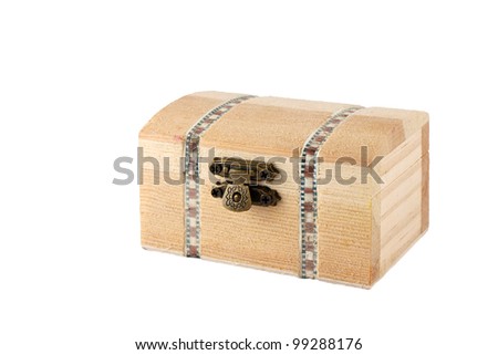 wood boxs on white background