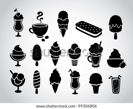 Ice cream icons Royalty-Free Stock Photo #99306806