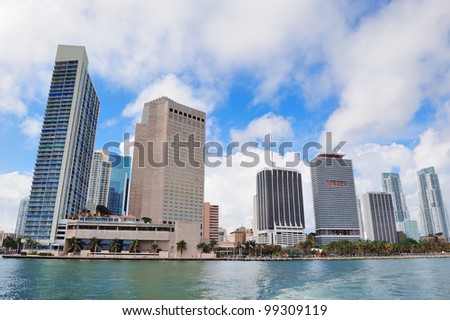 Urban city architecture. Miami downtown in the day.