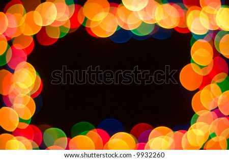 multy colored spot celebration frame