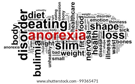 anorexia info text graphic and arrangement concept on white background