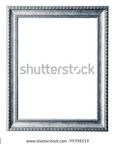  silver frame. Isolated over white background with clipping path