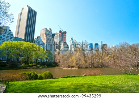 View of Central Park in Manhattan, New York City. USA.