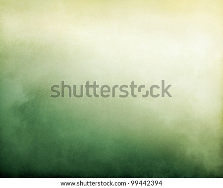 Fog and clouds on a green to yellow textured gradient background.  Image displays a pleasing paper grain and texture at 100%.