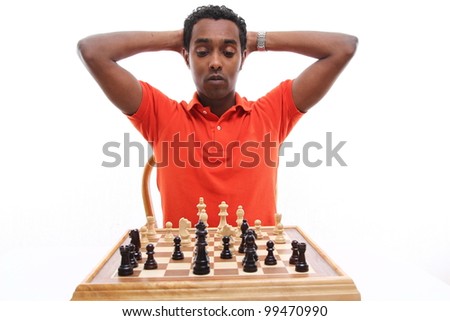 Man playing chess