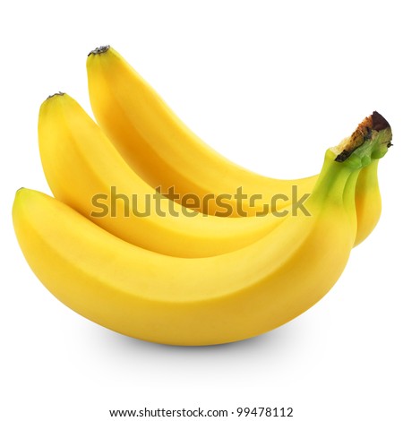 Bunch of bananas isolated on white background Royalty-Free Stock Photo #99478112