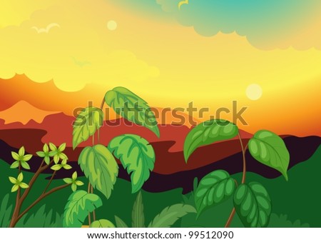 Illustration of a nature background